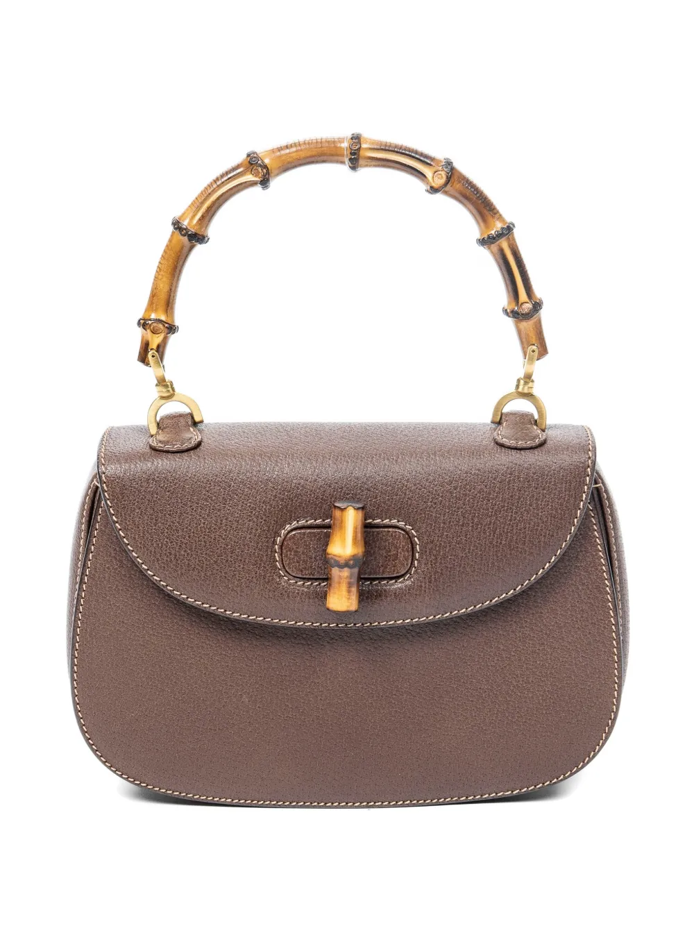 Gucci Pre-Owned Bamboo top-handle shoulder bag - Marrone