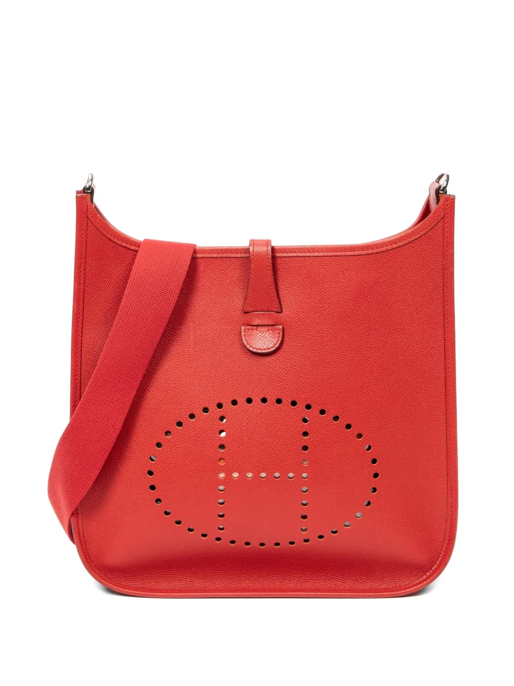 Hermès Pre-Owned PM Evelyne I perforated shoulder bag - Rosso