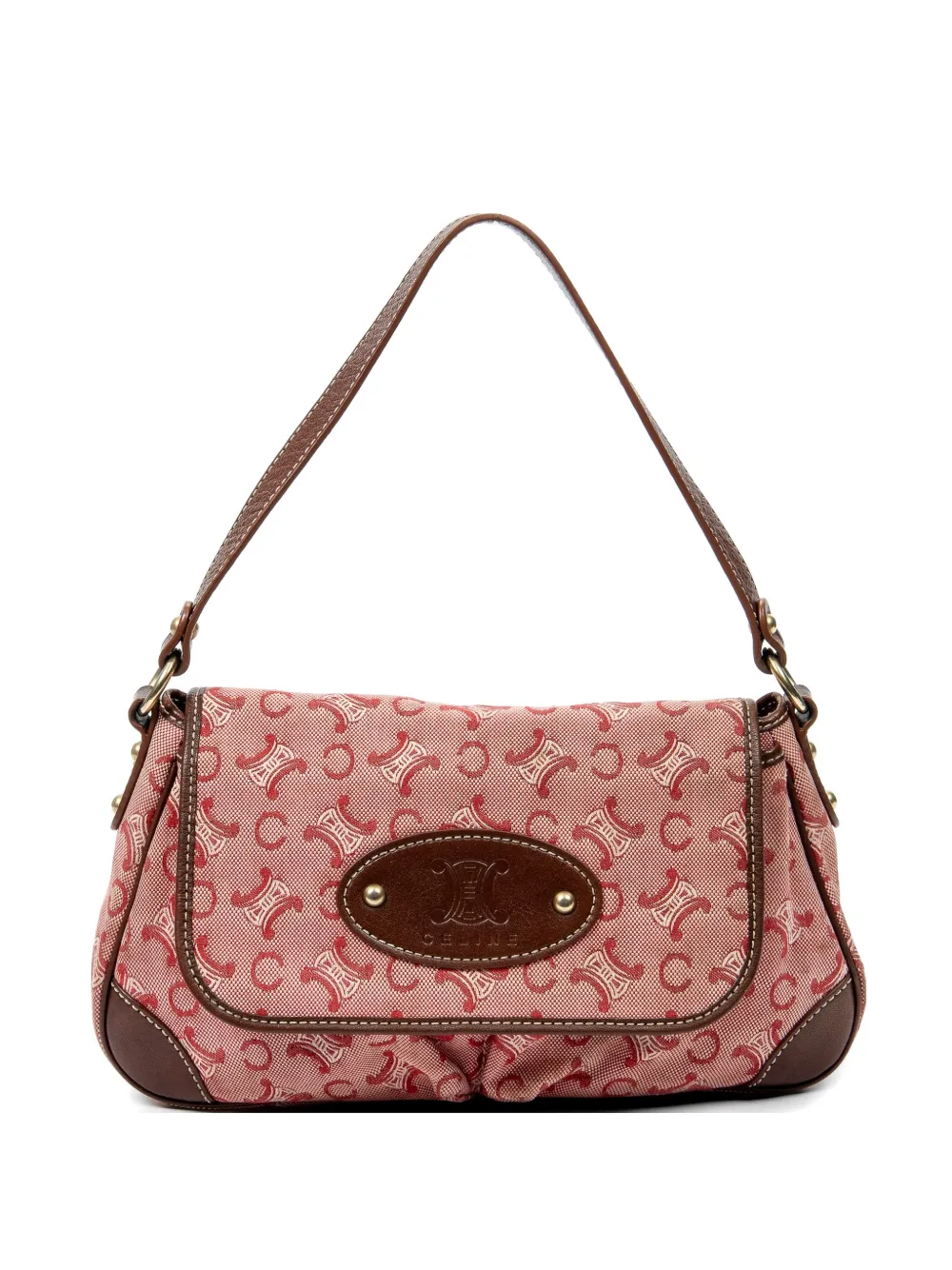Celine Pre-Owned Triomphe canvas shoulder bag - Red