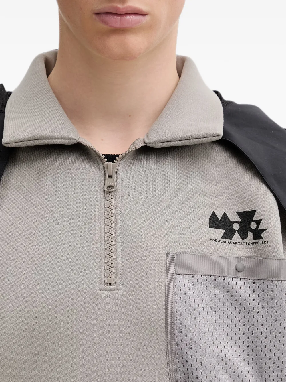 Neighborhood Hoodie met logoprint Grijs