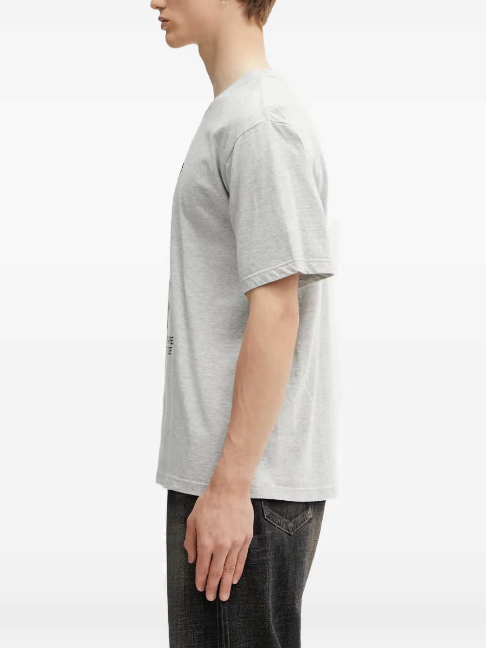 Neighborhood T-shirt met doodskopprint Grijs