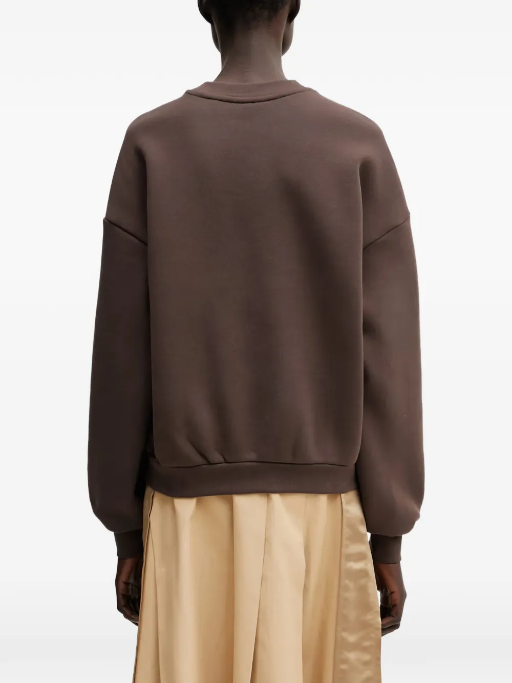 WRSTBHVR Matteo sweater met logo-patch Bruin