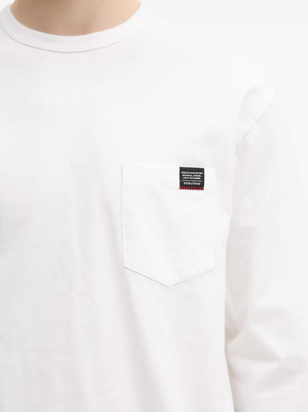 Neighborhood T-shirt met logopatch Wit