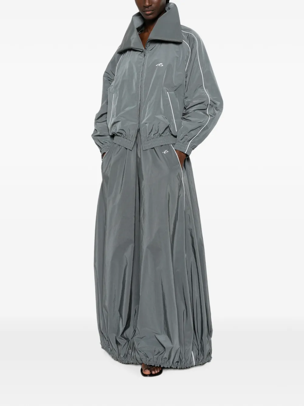 Balenciaga Maxi-plooirok met elastische tailleband Grijs