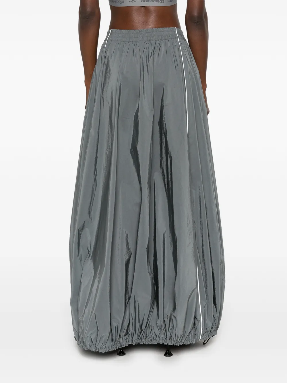 Balenciaga Maxi-plooirok met elastische tailleband Grijs