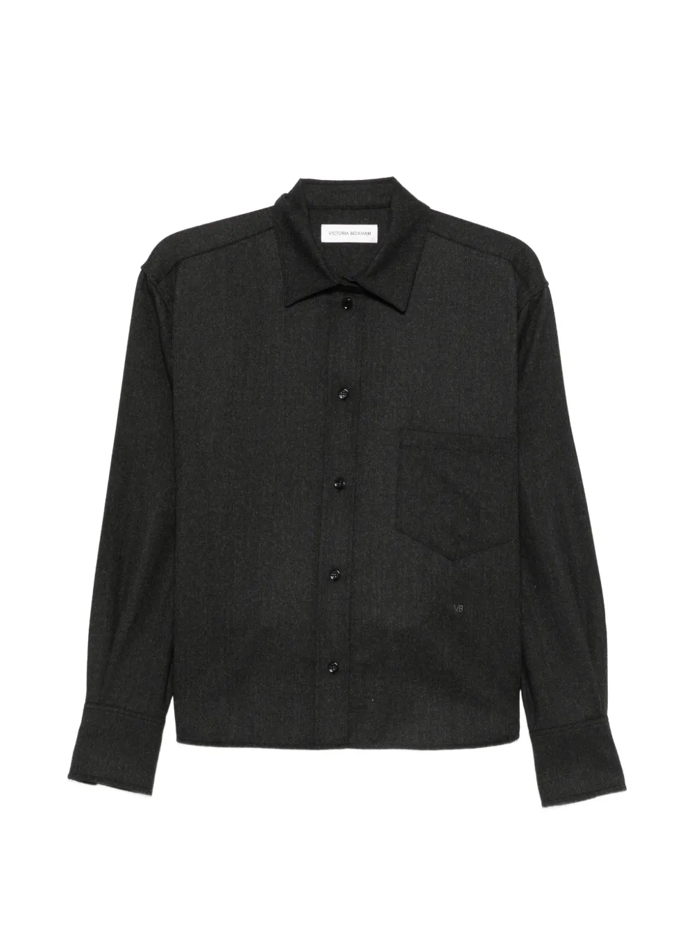Victoria Beckham logo-embroidered button-down shirt - Grigio