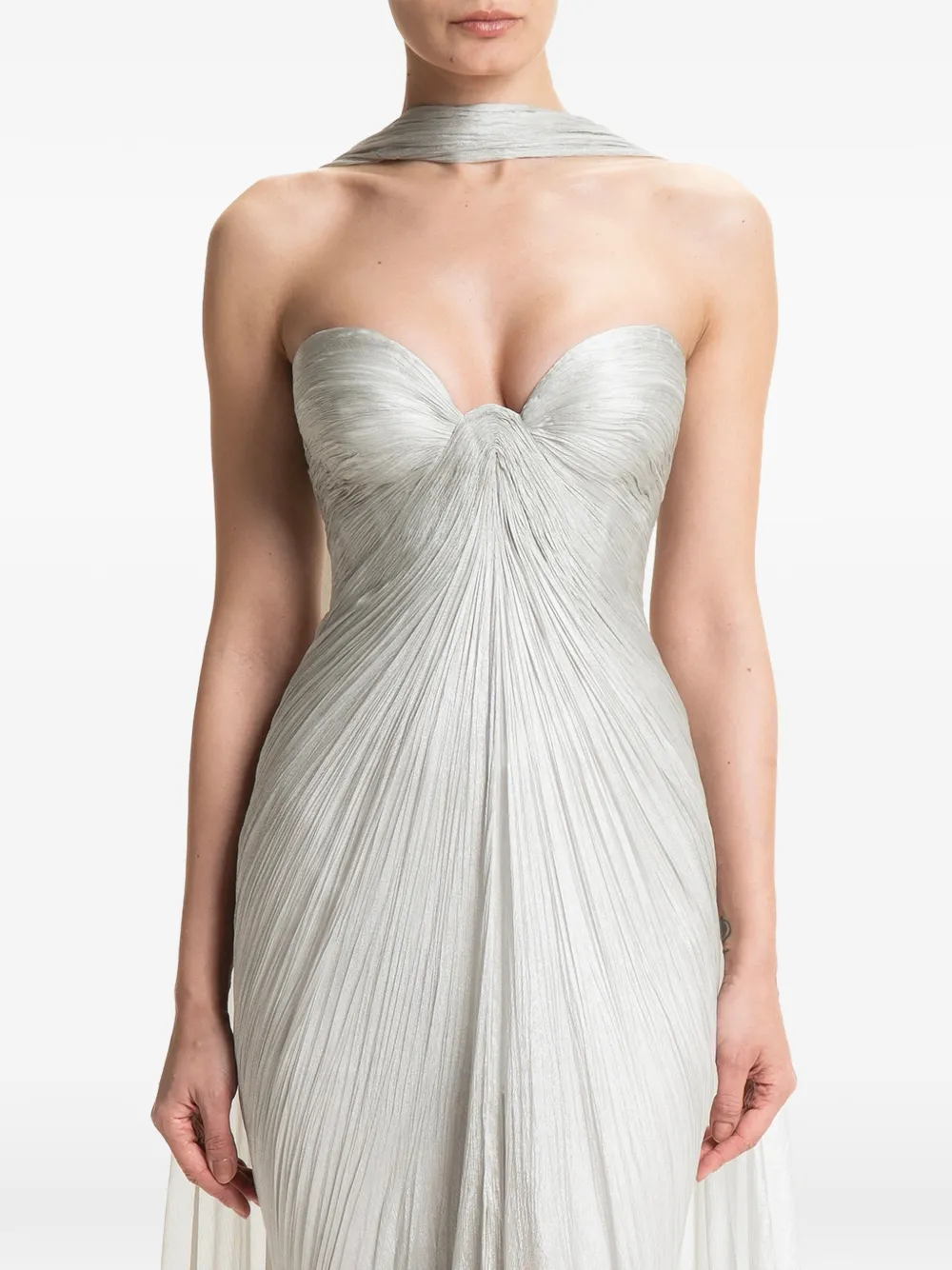 Maria Lucia Hohan Yua maxi-jurk Zilver