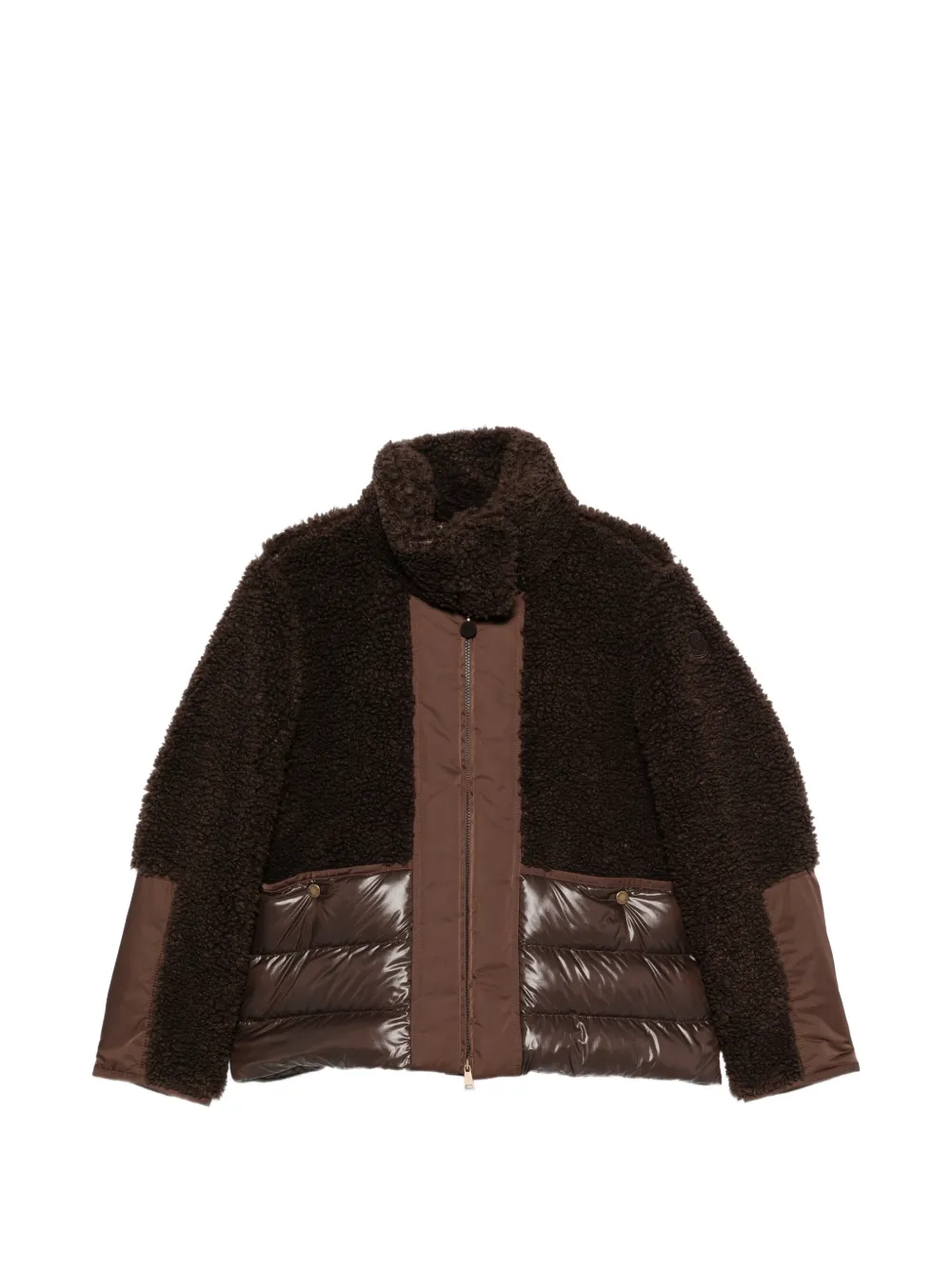 Moncler Glorieux panelled faux-shearling jacket