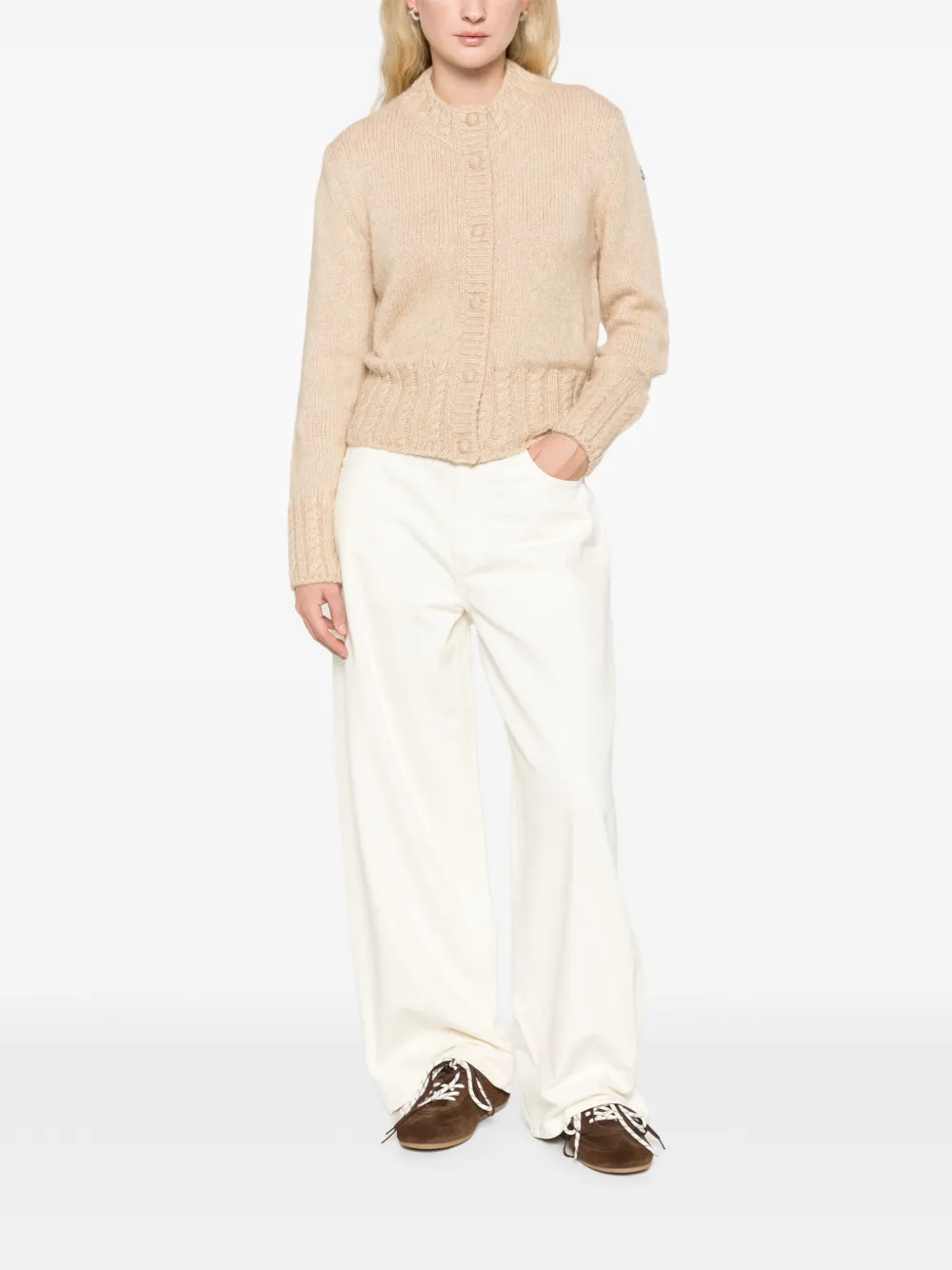 Moncler Button-up vest Beige