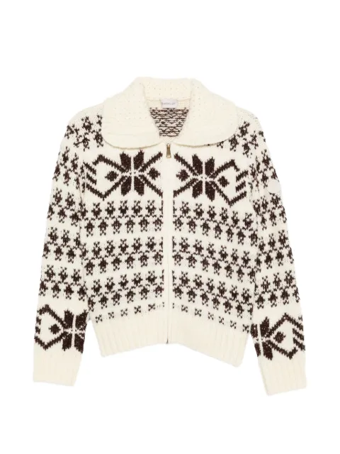 Moncler Fair Isle intarsia-knit cardigan