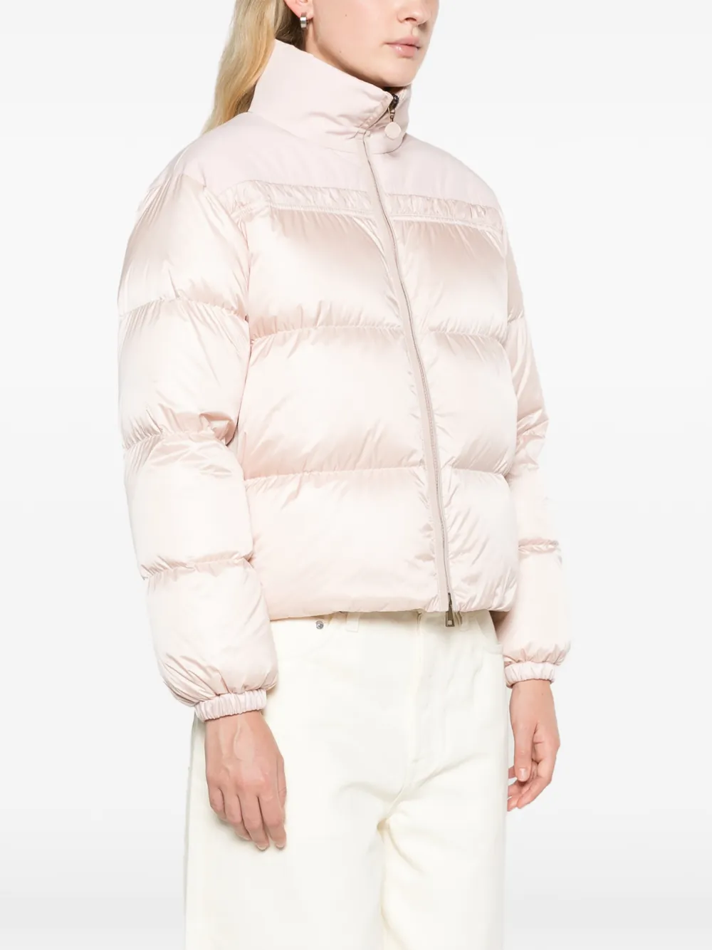 Moncler Meditation kort donsjack Roze