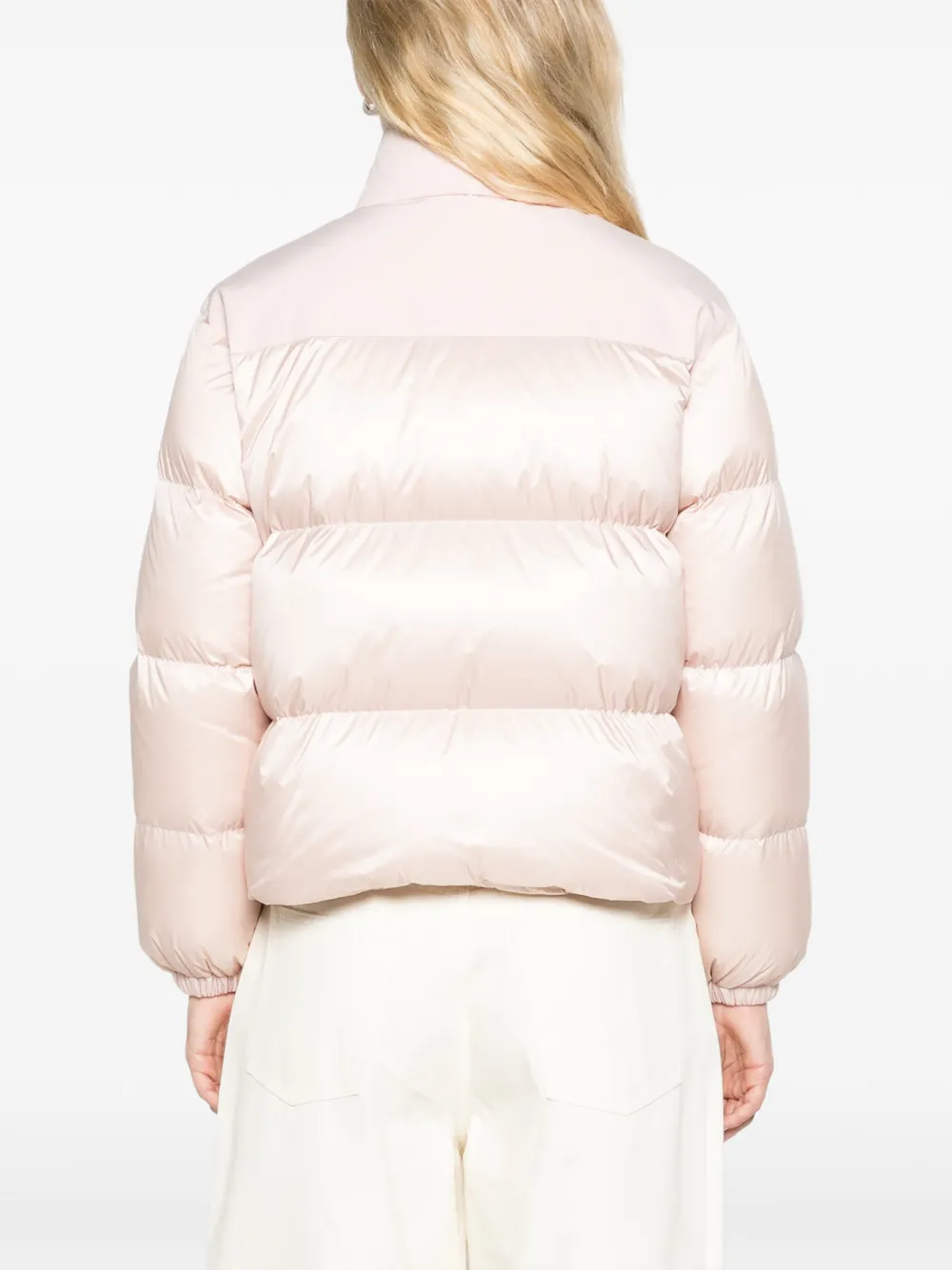Moncler Meditation kort donsjack Roze