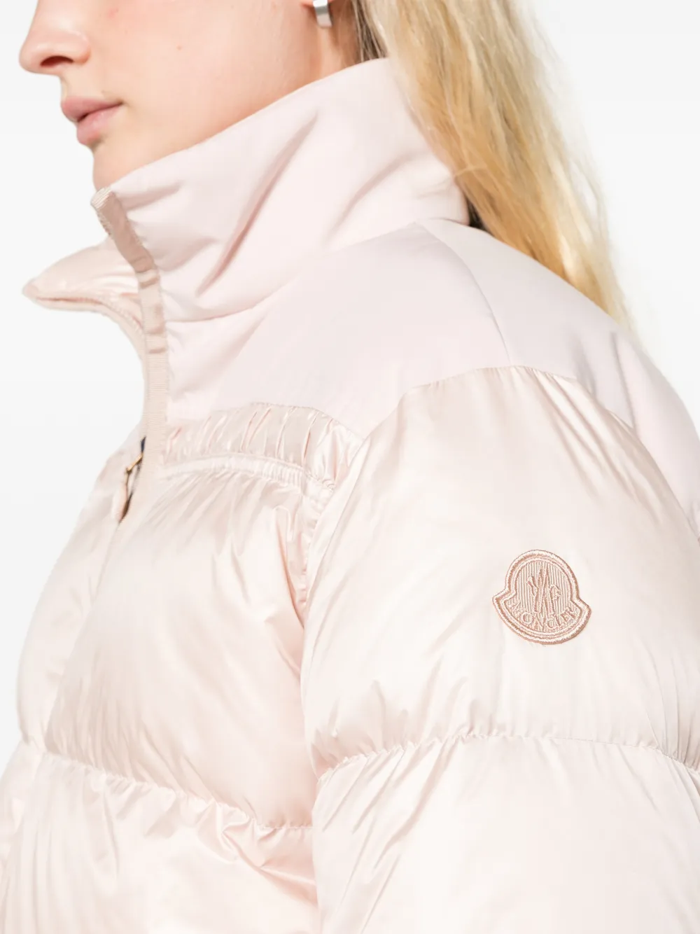 Moncler Meditation kort donsjack Roze