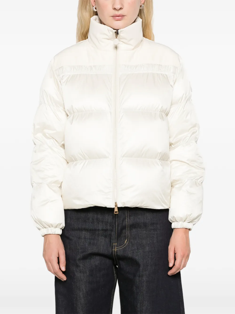 Moncler Meditation quilted jacket Beige