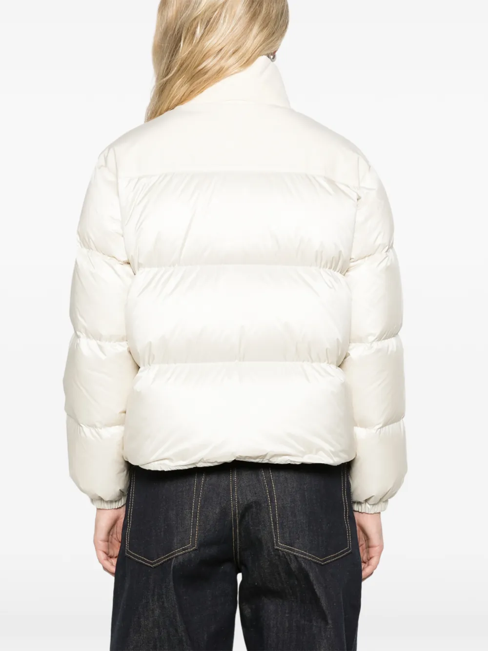 Moncler Meditation quilted jacket Beige