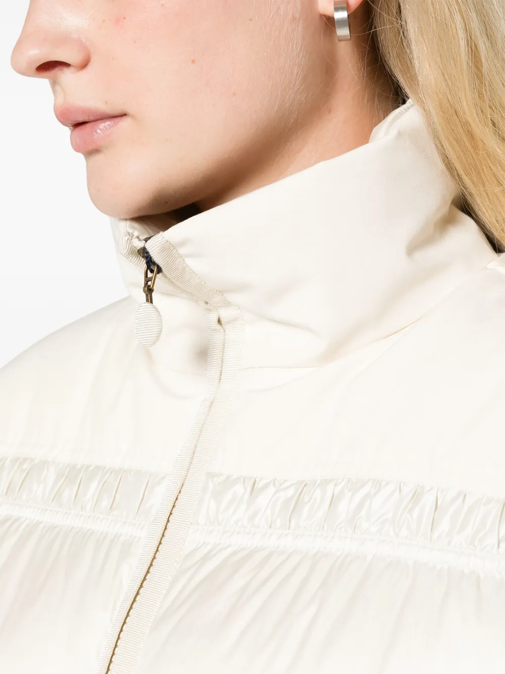 Moncler Meditation quilted jacket Beige