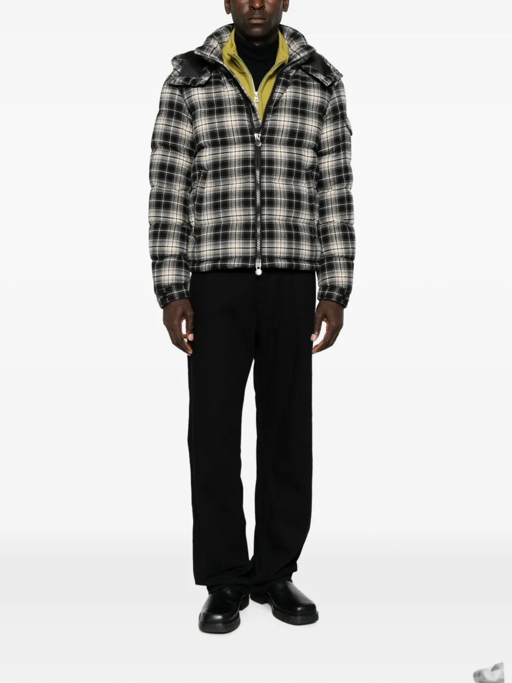 Moncler Geruit flanellen jack Blauw