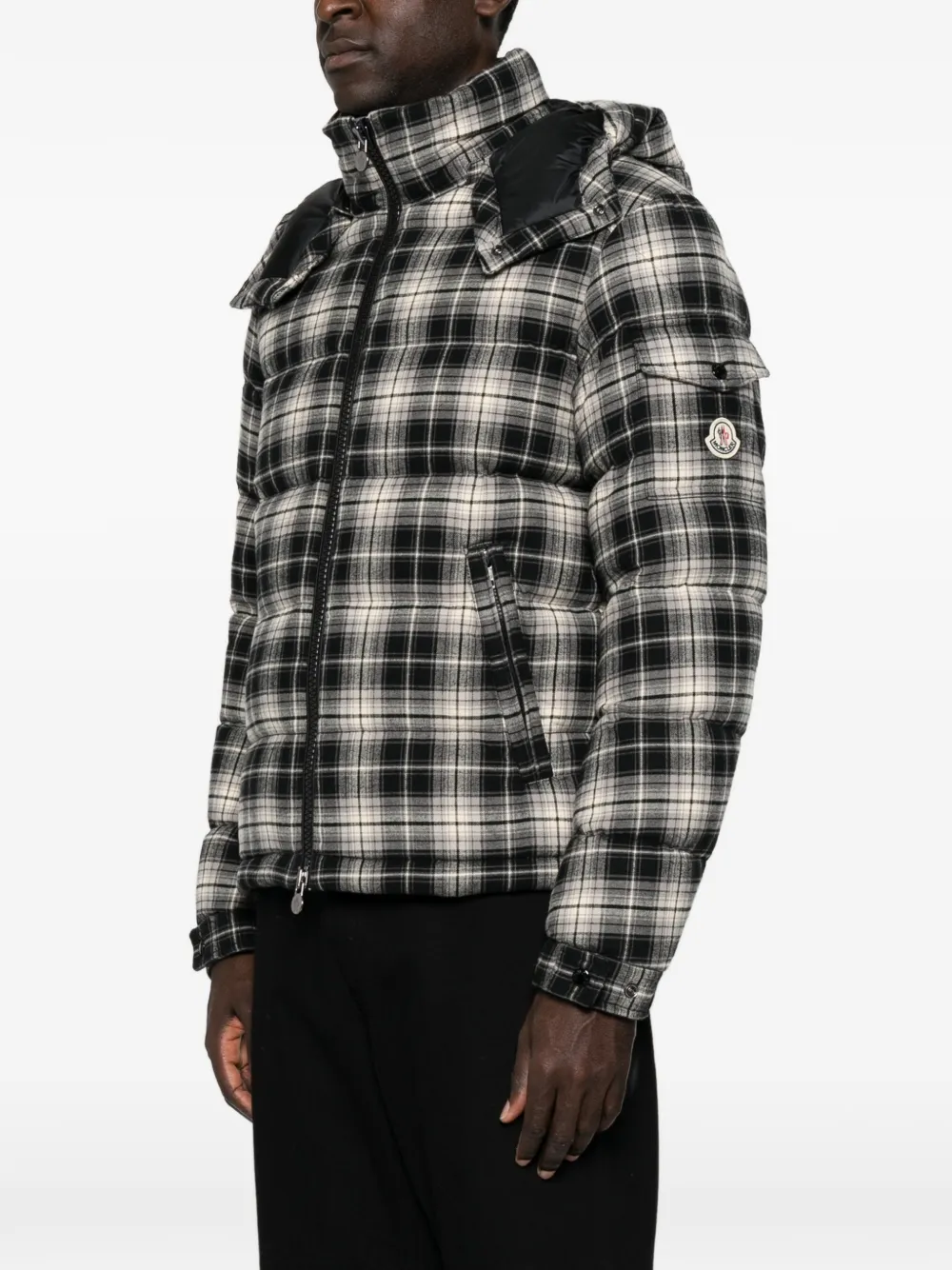 Moncler Geruit flanellen jack Blauw