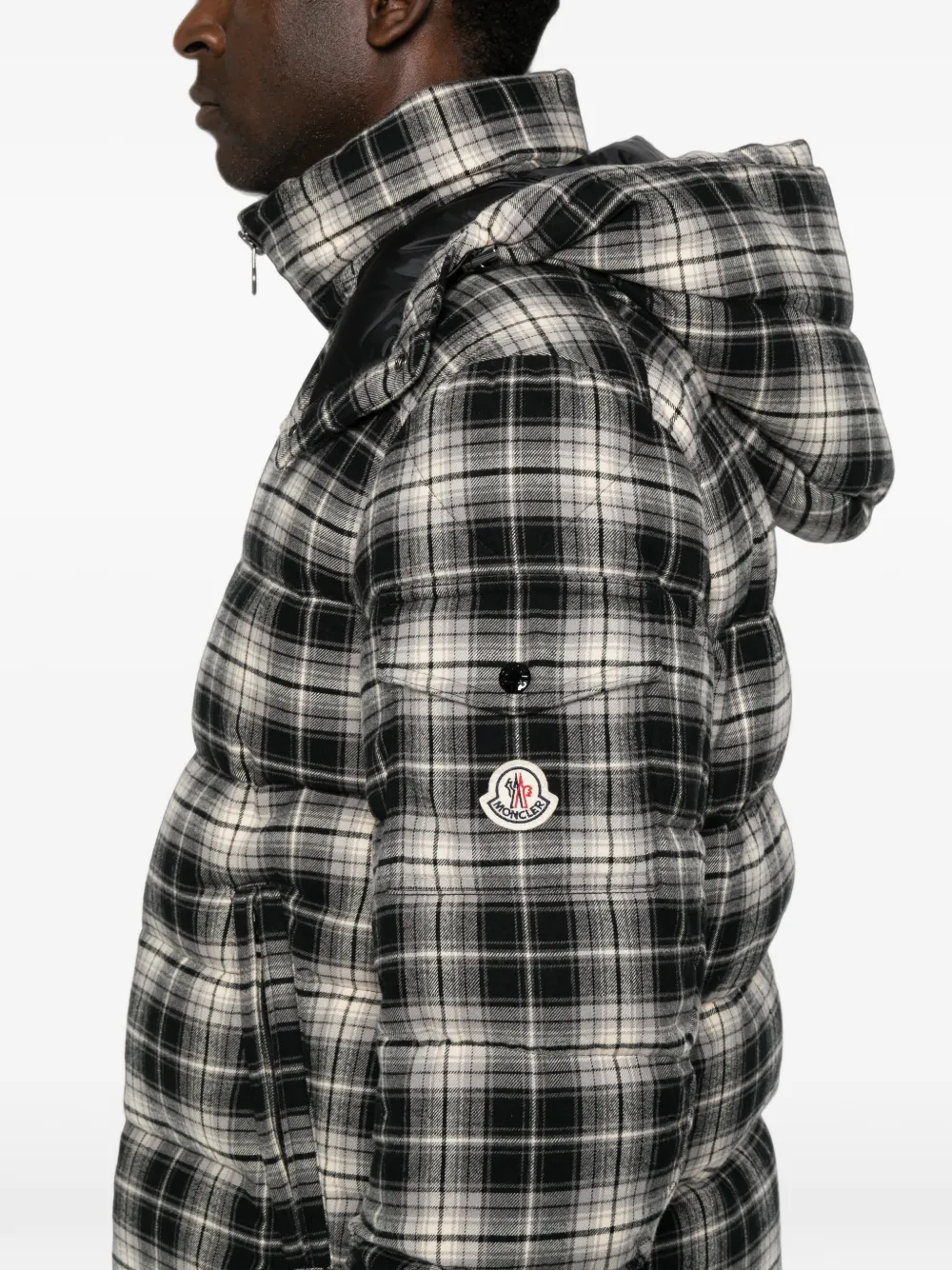 Moncler Geruit flanellen jack Blauw