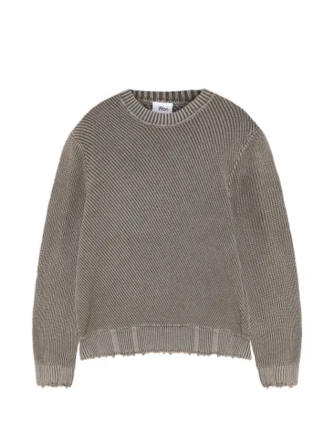 Won Hundred Bently distressed ribbed-knit sweater
