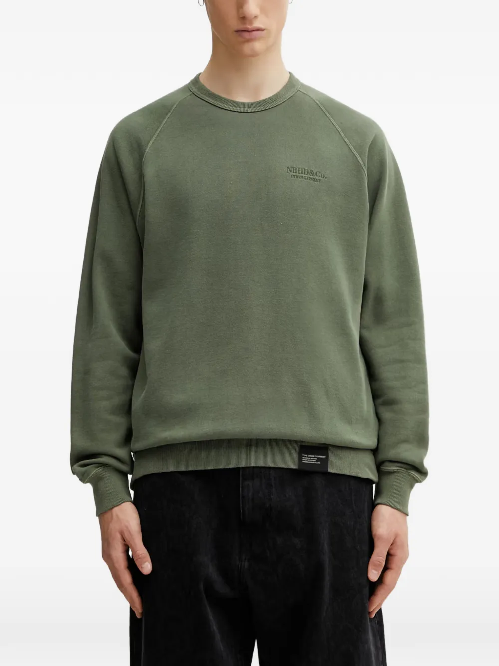 Neighborhood logo-embroidered sweatshirt - Verde