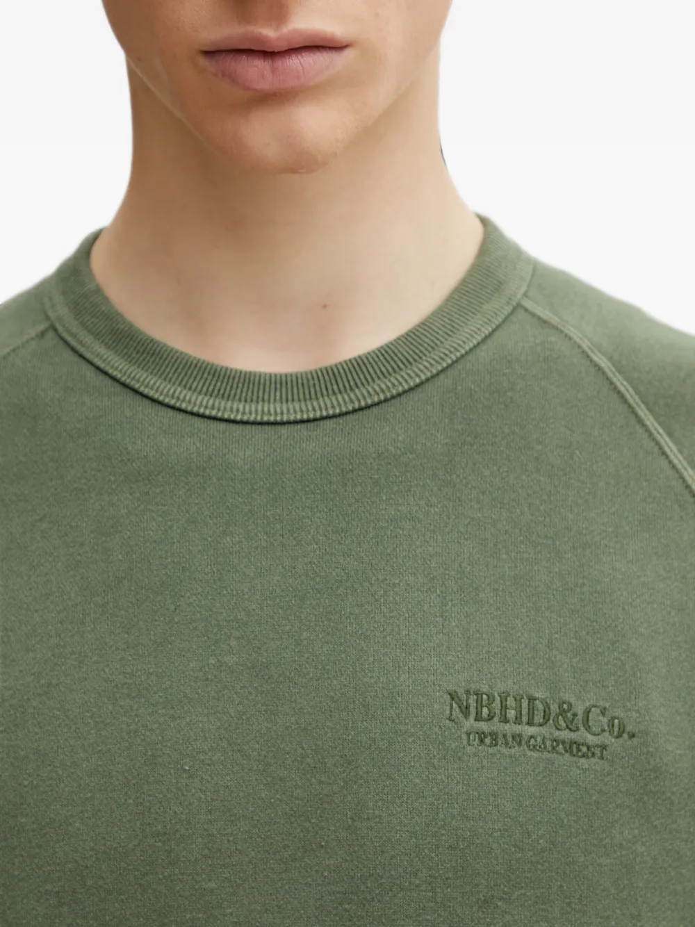 Neighborhood Sweater met geborduurd logo Groen