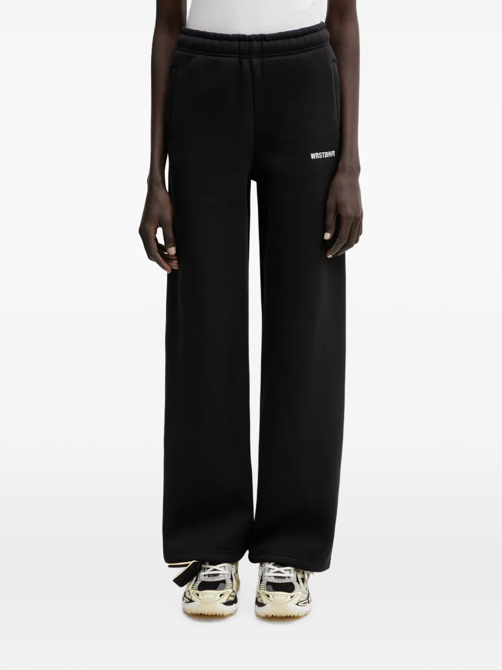 WRSTBHVR Naima logo-print track pants - Nero