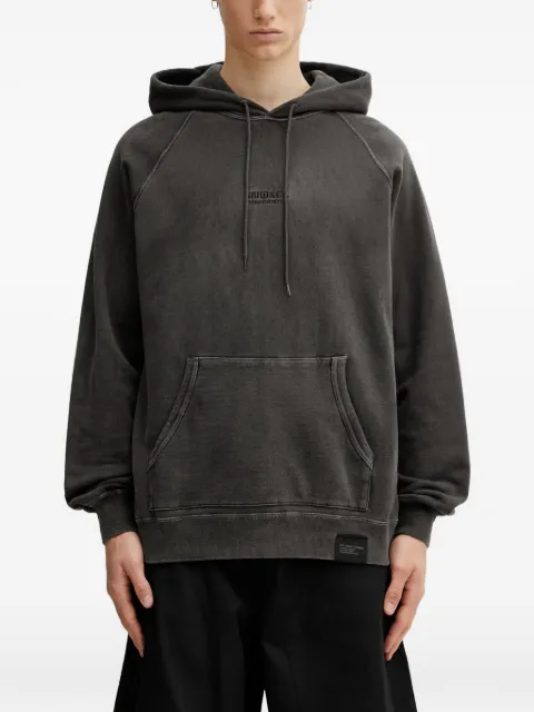 Neighborhood logo-embroidered raglan-sleeve hoodie