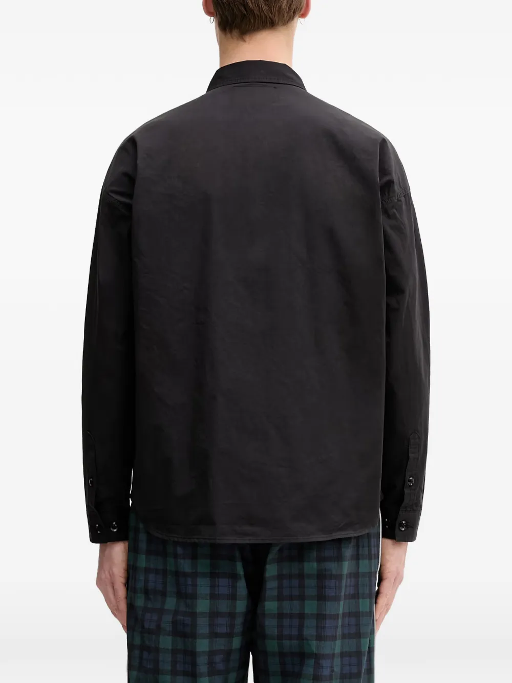 Neighborhood Overhemd met logopatch Zwart