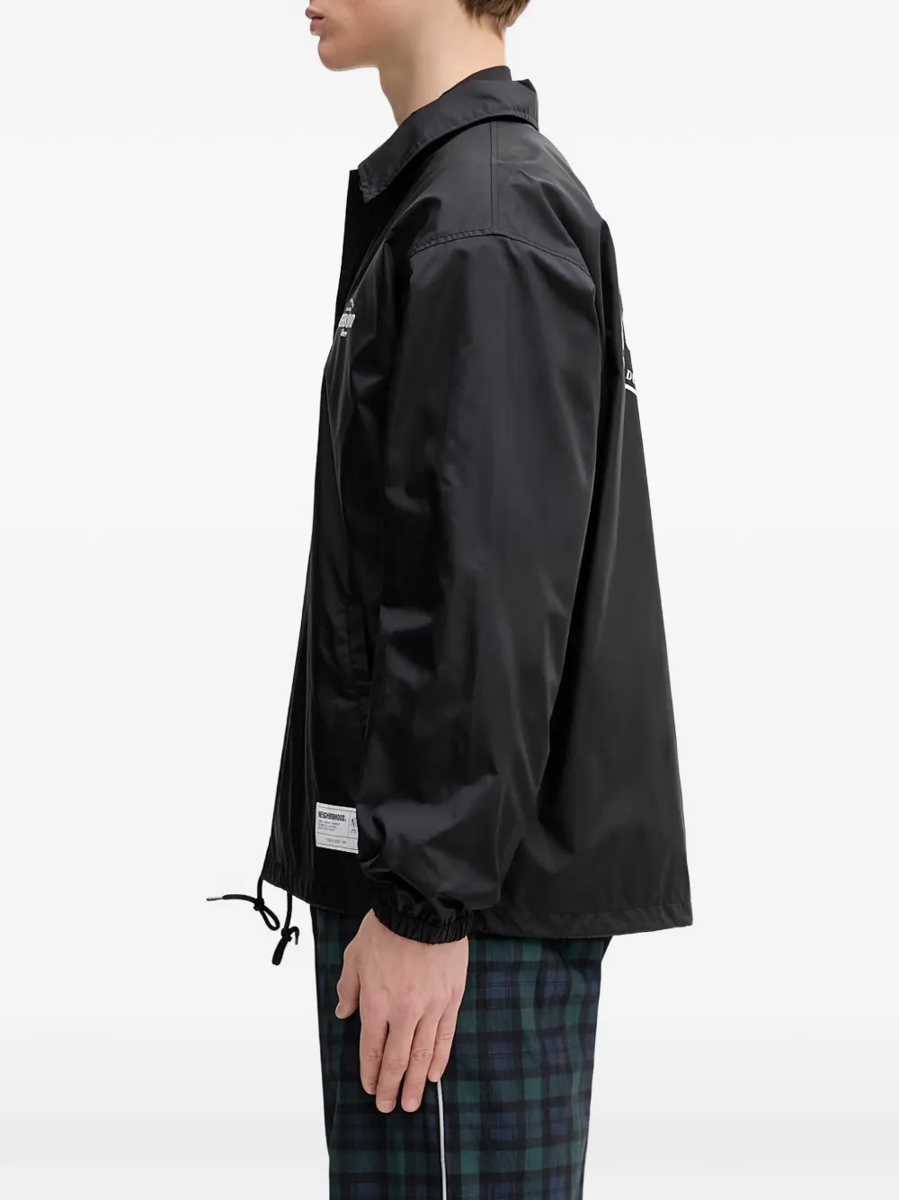 Neighborhood Shirtjack met logoprint Zwart