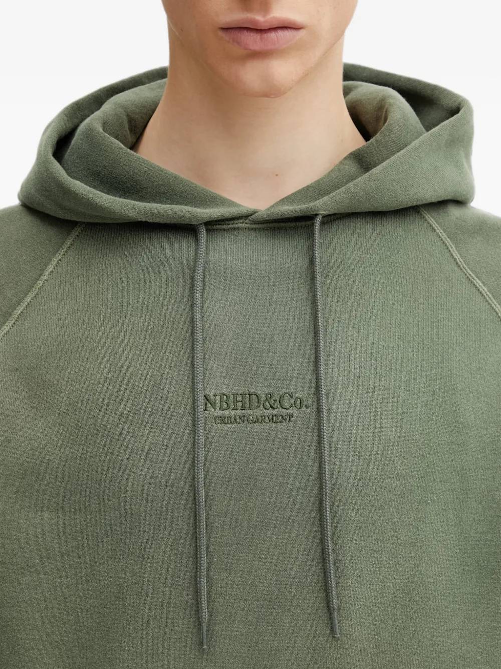 Neighborhood Hoodie met geborduurd logo Groen