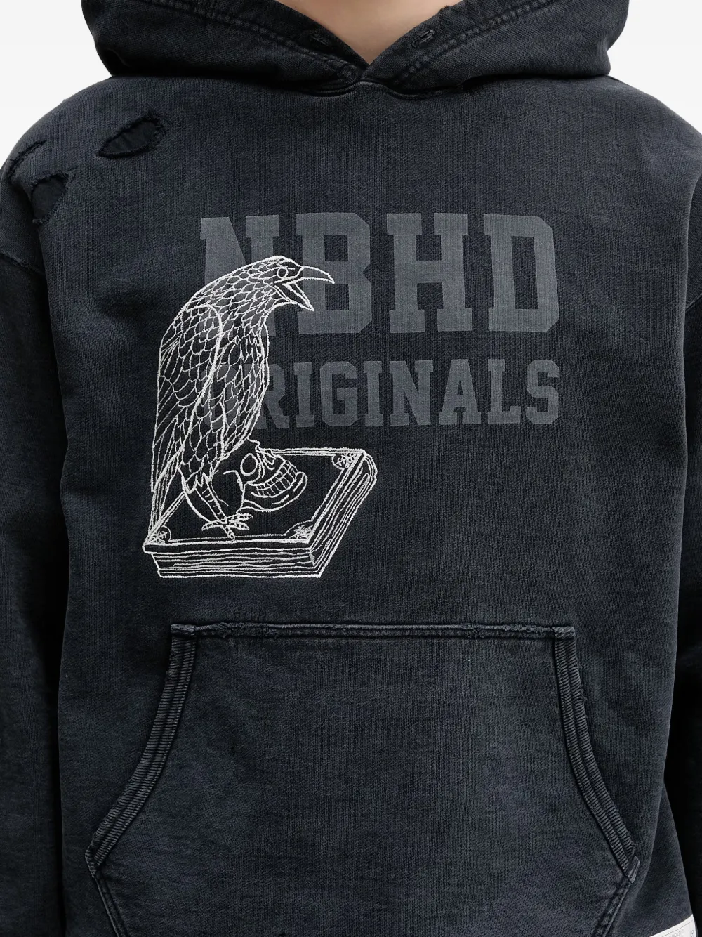 Neighborhood Hoodie met print Grijs