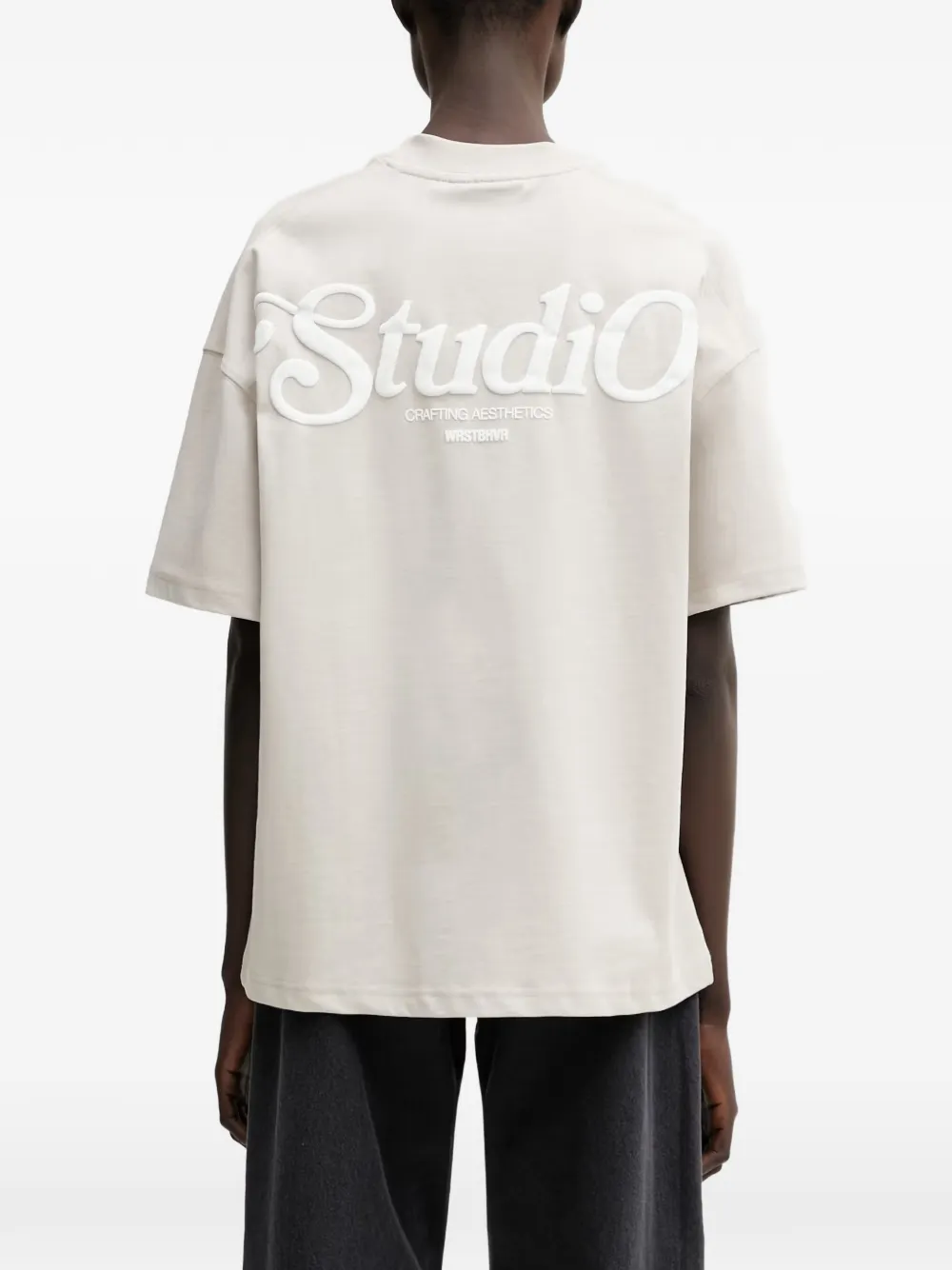 WRSTBHVR Reen V2 T-shirt met logoprint Grijs