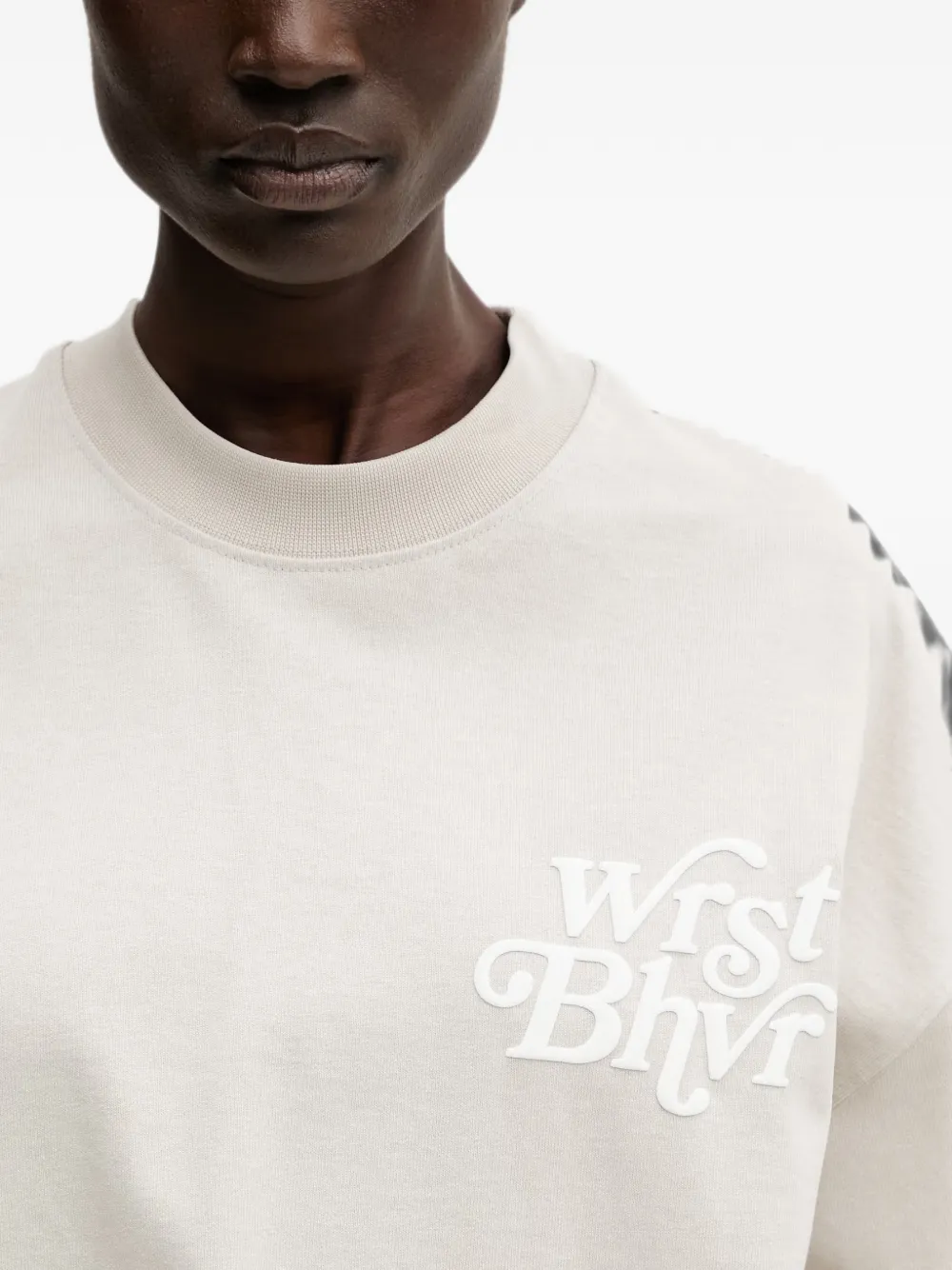 WRSTBHVR Reen V2 T-shirt met logoprint Grijs