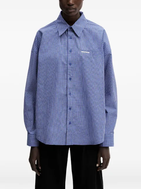 WRSTBHVR camisa Tavi a cuadros con parche del logo
