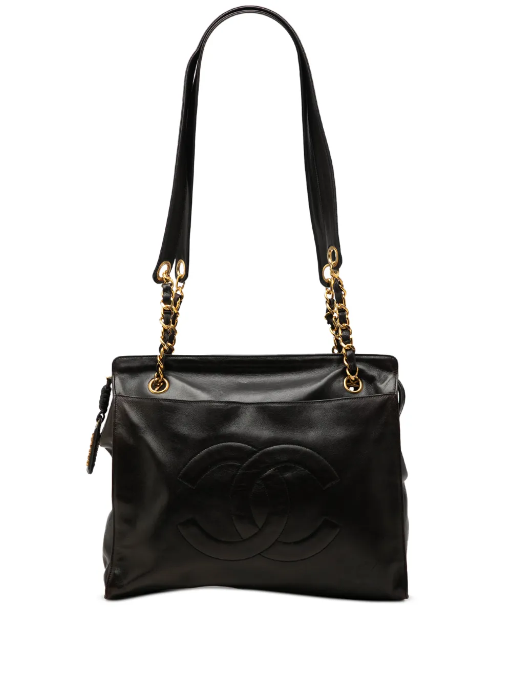 CHANEL Pre-Owned 1994-1996 CC Caviar Chain tote bag - Nero