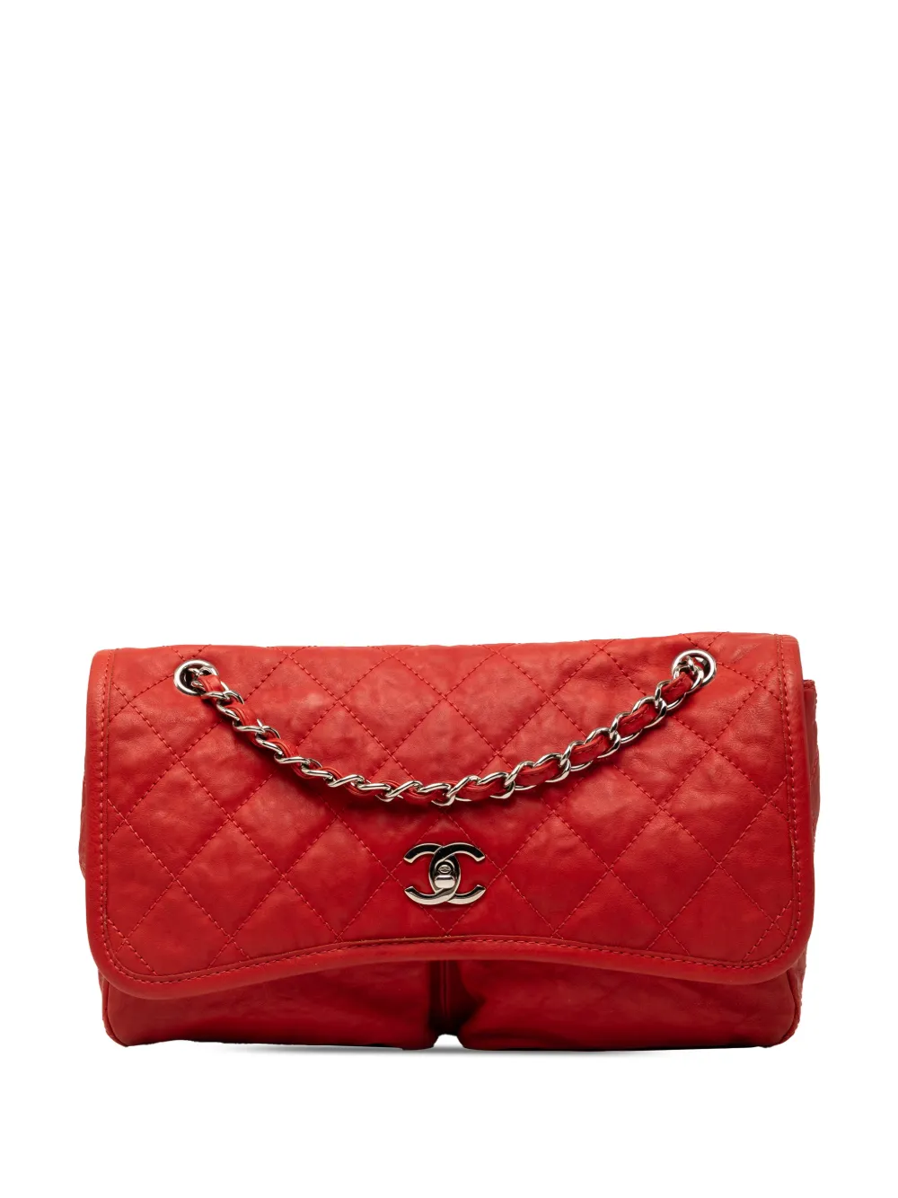 CHANEL Pre-Owned 2010-2011 Medium Grained Calfskin Natural Beauty Flap shoulder bag - Rosso