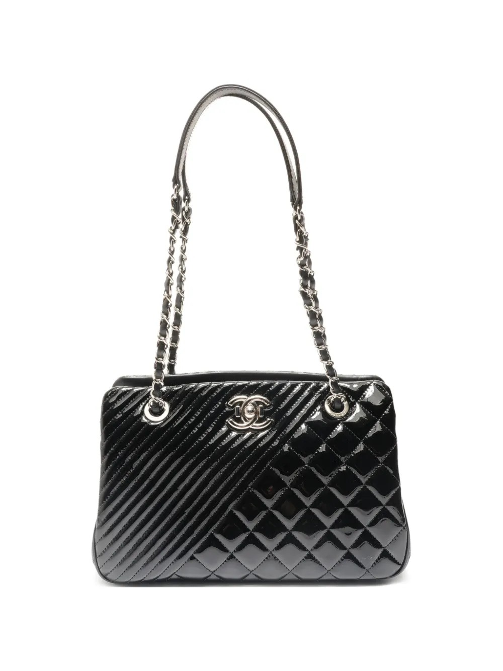 CHANEL Pre-Owned 2016 Boy Chanel patent leather bag - Nero