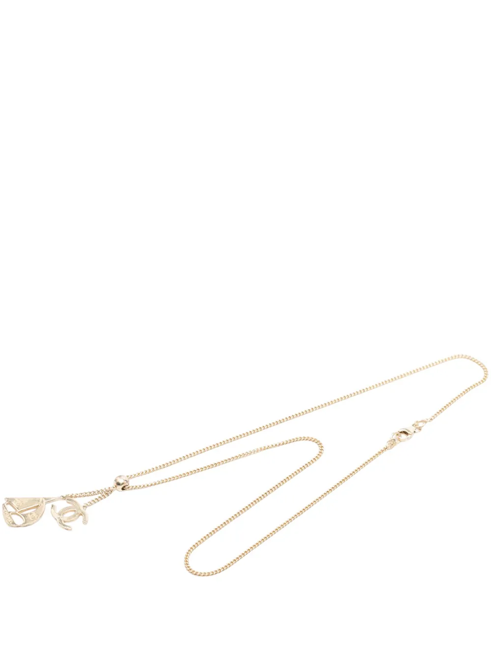 CHANEL Pre-Owned 2002 CC Gold Plated Sailboat Pendant Necklace costume necklace - Oro