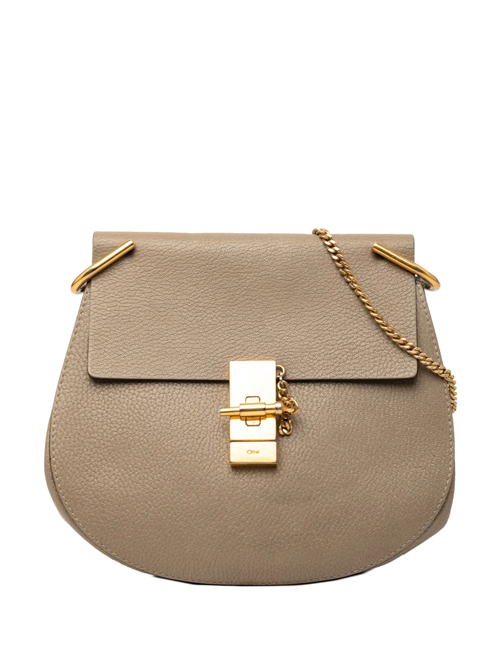 Chloé Pre-Owned 2016 Small Grained Calfskin Drew crossbody bag - Marrone