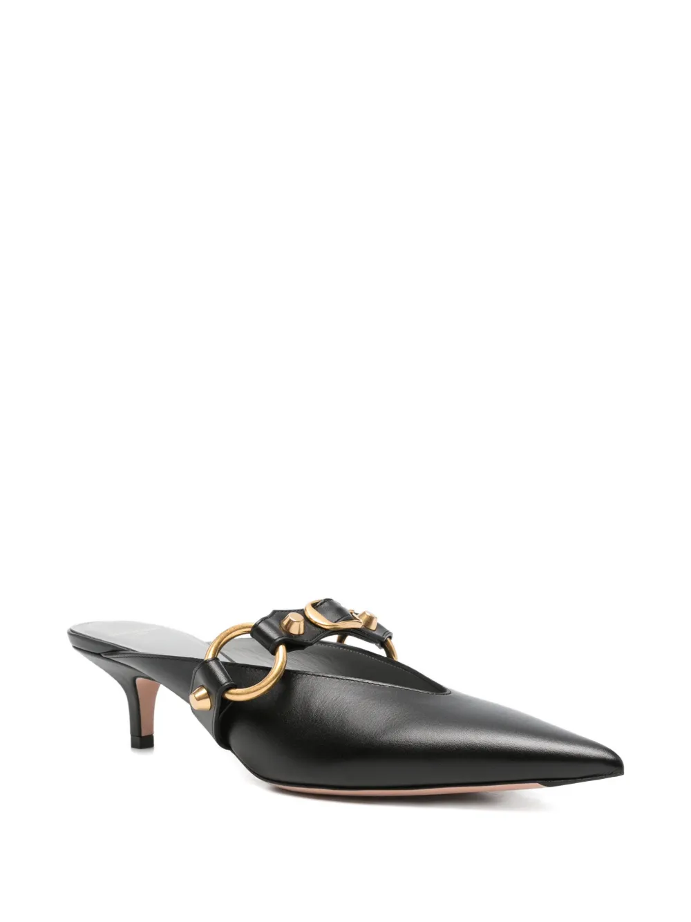 Balenciaga City buckle-detail pointed-toe mules Zwart
