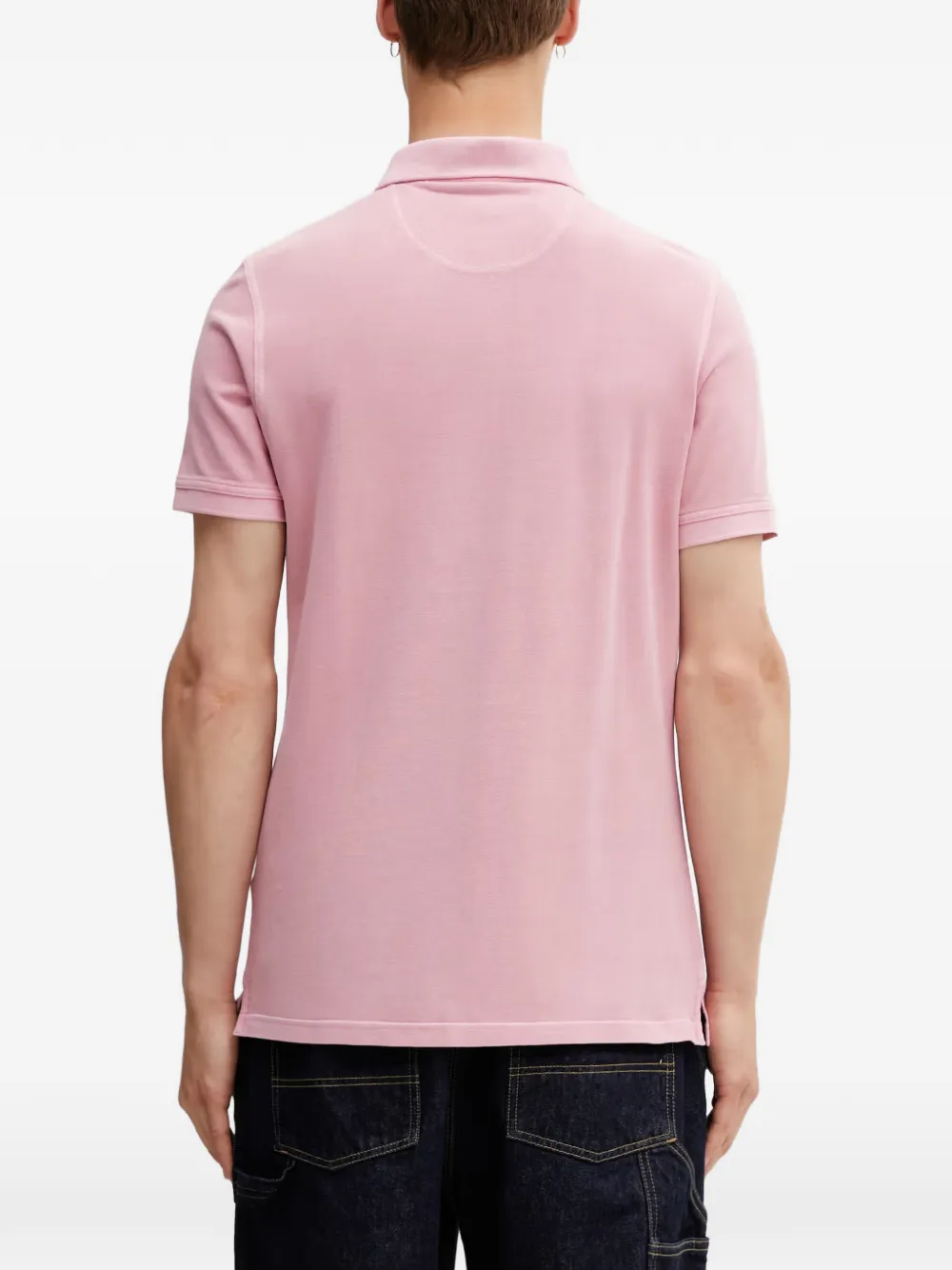 Barbour Poloshirt met geborduurd logo Roze