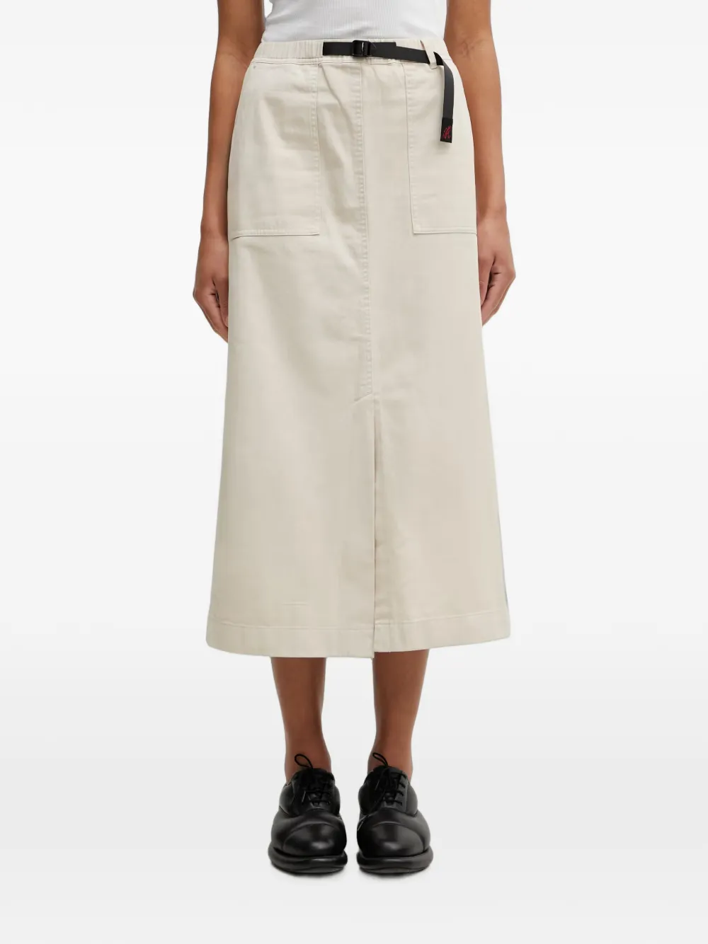 Gramicci belted-waist patch-pocket midi skirt - Toni neutri