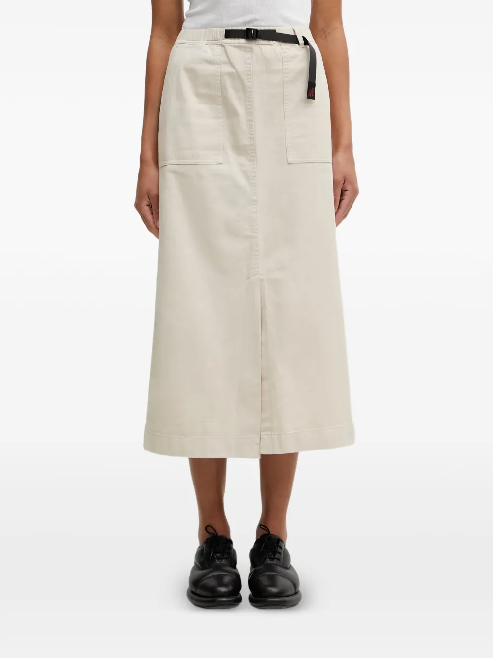 Gramicci belted-waist patch-pocket midi skirt - Neutrals