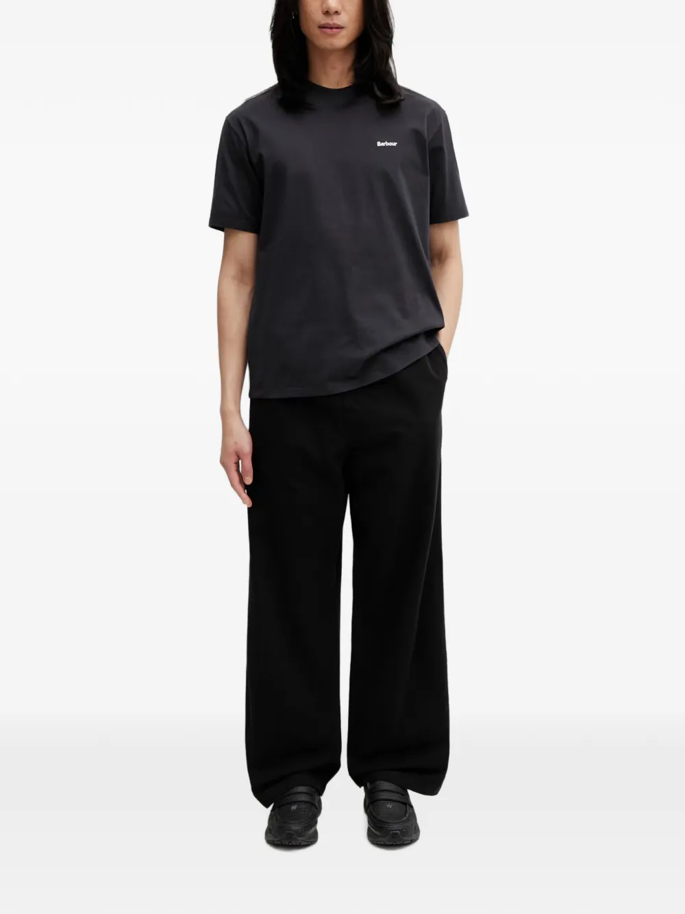 Barbour Dalton T-shirt met geborduurd logo Zwart