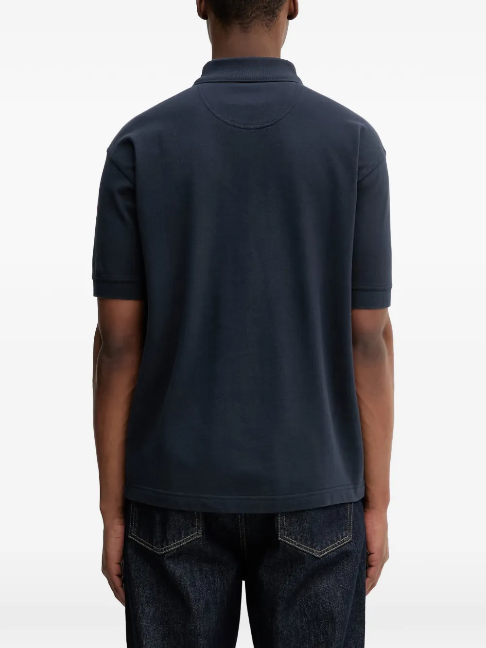 Barbour Hexham poloshirt met geborduurd logo Blauw