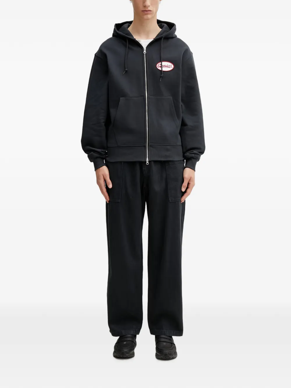 Gramicci Hoodie met logopatch Zwart