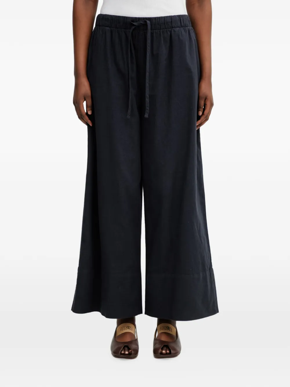 Barbour Josie broek met wijde pijpen Blauw