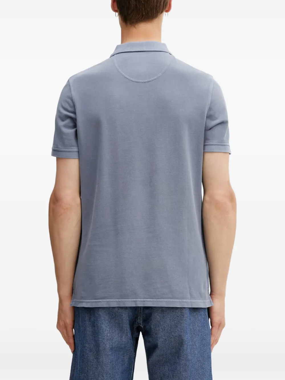 Barbour Poloshirt met geborduurd logo Blauw