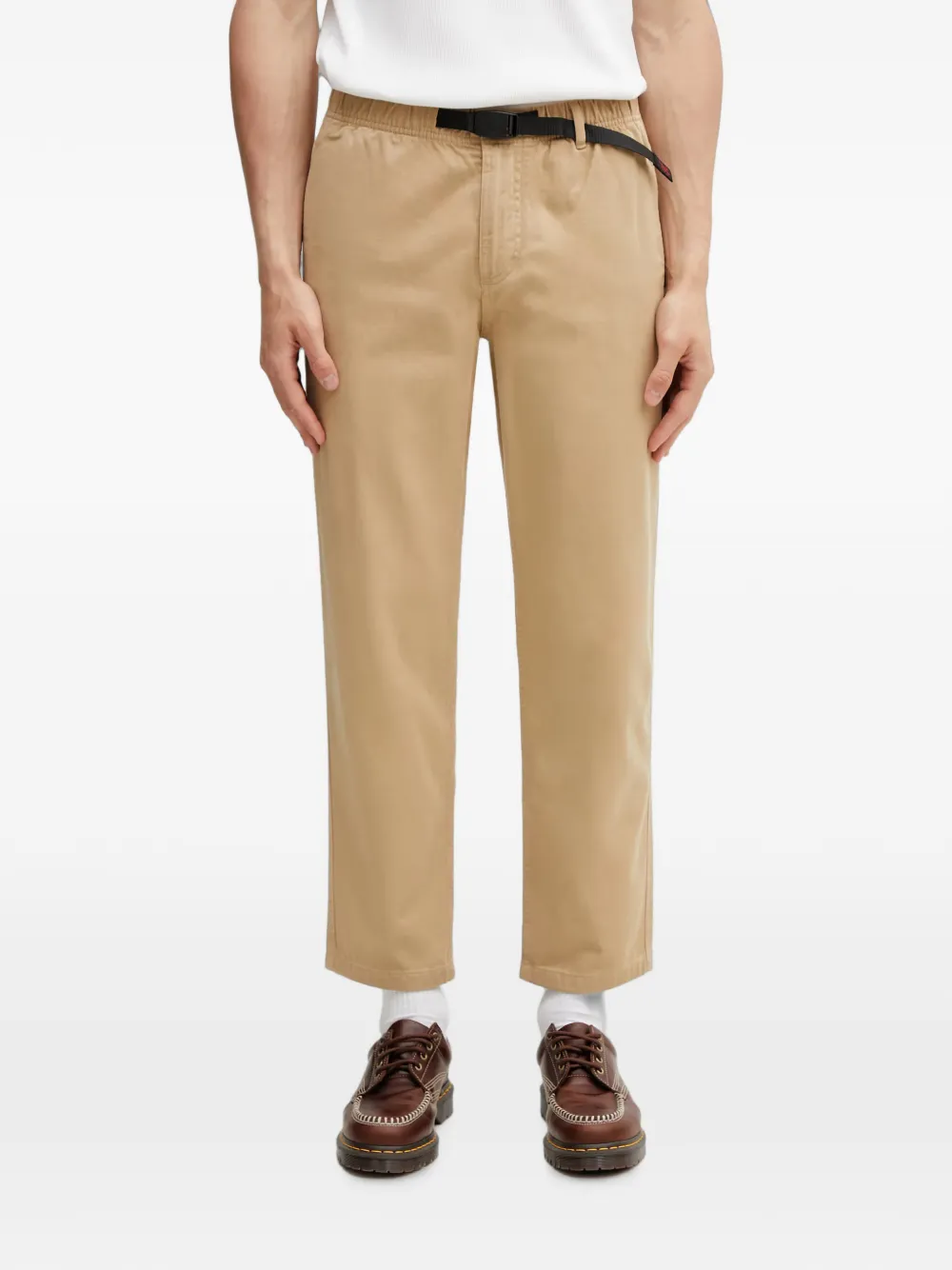 Gramicci belted straight-leg trousers - Toni neutri